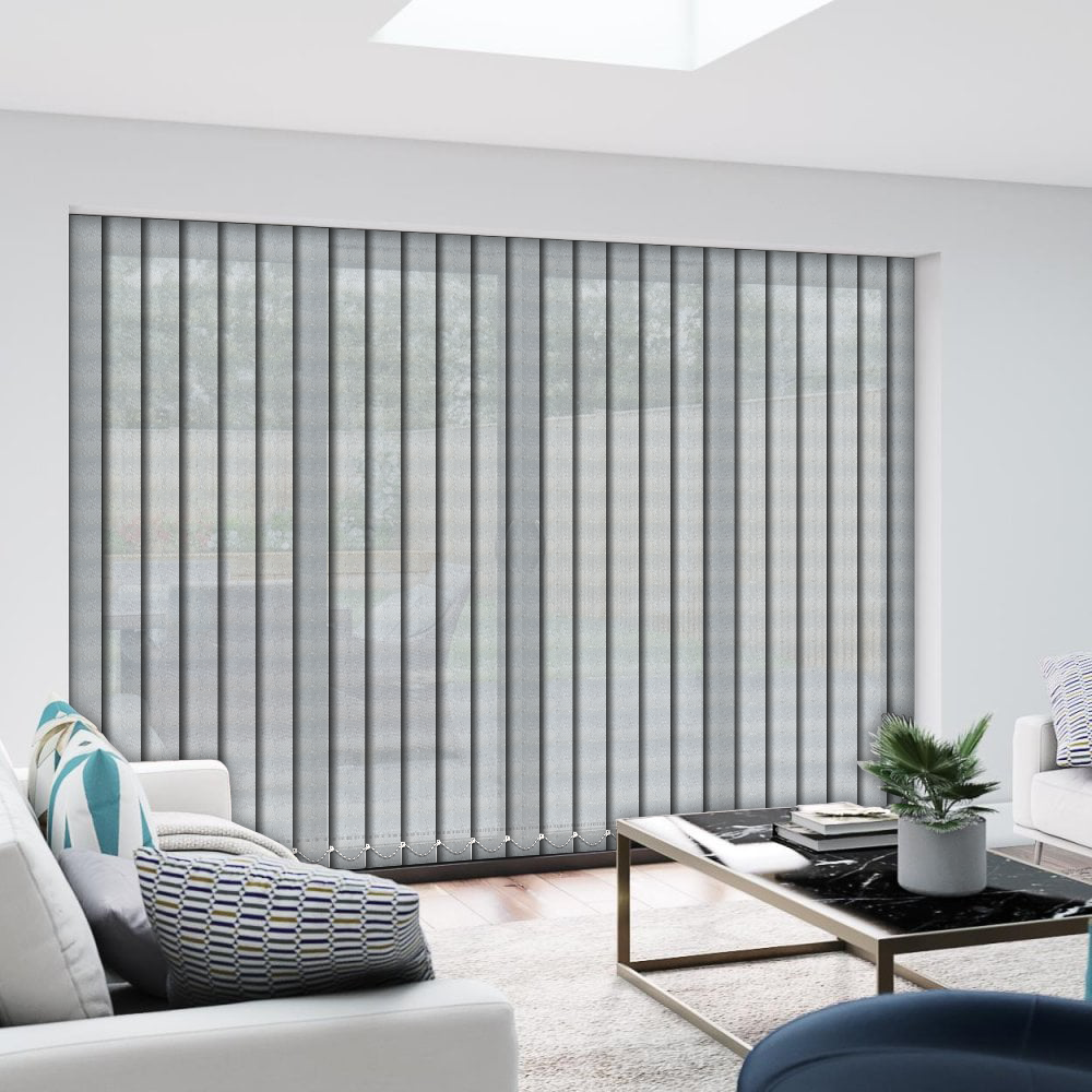 Marina White Standard Vertical Blind Clean, Crisp Feel